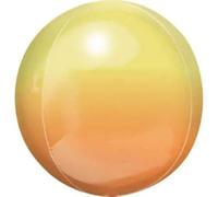 Amscan Anagram 3984801 Orbz Ballon en aluminium Jaune ombré et orange 40,6 cm