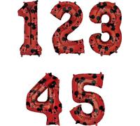 Amscan Anagram 4013201 - Ballon Disney Mickey Mouse numéro 2 - 66 cm, rouge/envol, uni (Getaway Solids)