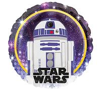 Amscan Anagram 4275301 Star Wars R2-D2 Ballon d'anniversaire rond en aluminium 45,7 cm