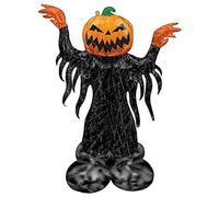 ballon en forme de citrouille 134cm - amscan 4305111 Noir