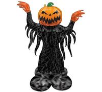 Amscan Anagram 4305111 Ballon gonflable gonflable avec tête de citrouille d'Halloween 117 cm