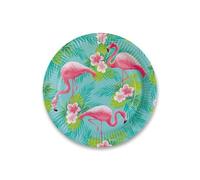 amscan Assiette en carton Flamingo