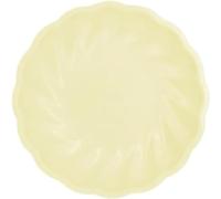 amscan- Assiette ronde Vert Décor, Jaune, Diamètre 22,9 cm, Vaisselle de fête en matières premières Rapidement renouvelables, pour Les Anniversaires, Les barbecues, Les jubilés, etc.