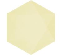 Amscan - Assiette Vert Décor, 6 pièces, 26,1 x 22,6 cm, Vaisselle de fête en matières premières Rapidement renouvelables, pour Les Anniversaires, Les barbecues, Les jubilés, etc.