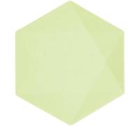 Amscan - Assiette Vert Décor, 6 pièces, 26,1 x 22,6 cm, Vaisselle de fête en matières premières Rapidement renouvelables, pour Les Anniversaires, Les barbecues, Les jubilés, etc.