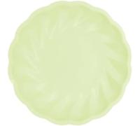 Amscan - Assiette Vert Décor, 6 pièces, diamètre 22,9 cm, Vaisselle de fête en matières premières Rapidement renouvelables, pour Les Anniversaires, Les barbecues, Les jubilés, etc.