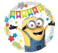 Amscan assiettes de fête Despicable Me 22,8 cm papier blanc 8 pièces Geel G