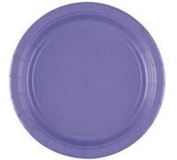 Amscan assiettes de fête violet 17,7 cm 20 pièces carton Paars G