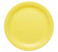 amscan-Assiettes en carton jaune, 9915400-205-66