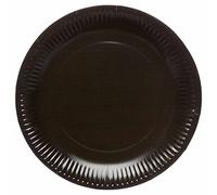 amscan-Assiettes en carton noir, 9915400-216-66