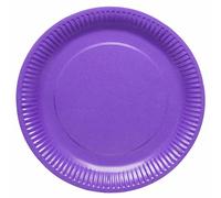 amscan-Assiettes en Carton Violet, 9915400-213-66