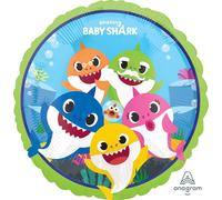 Amscan "Baby Shark" - Ballon rond Ø 46 cm Alerte au requin 4075801 | Anniversaire enfants Décoration de fête