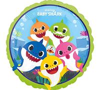 Amscan Ballon rond en aluminium Baby Shark 43 cm Multicolore