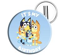 amscan- Badge Bluey, 9915648, Multicolore, Taille Unique