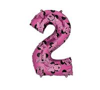 Amscan Ballon aluminium chiffre Minnie 66 cm - Rose