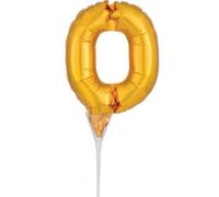 Amscan ballon d'aluminium 0 junior 20,5 x 9,5 cm or