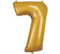 Amscan ballon d'aluminium 58 x 88 cm or numéro 7 Goud G