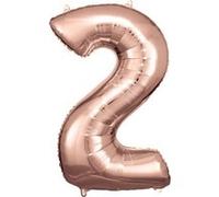 Amscan ballon d'aluminium figure 2 junior 50 x 88 cm or rose Goud G