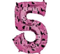 Amscan ballon d'aluminium Minnie Mouse 5 ans junior 45 x 66 cm rose Roze G