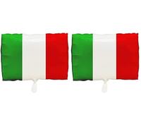 Amscan Ballon en aluminium - Drapeau italien - Décoration et cadeau - Dimensions : 30 x 40 cm - Pour air et hélium - Vert blanc rouge - Italie - Décoration de fête (Lot de 2)