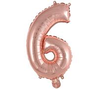 amscan Ballon en aluminium numéro 6 35 cm rose