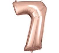 Amscan ballon en aluminium numéro 7 junior 58 x 88 cm or rose Goud G