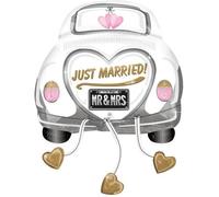 Amscan ballon en aluminium Super Shape Just Married voiture de mariage blanc