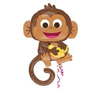 Amscan Ballon en aluminium SuperShape Happy Monkey 3457301-91,4 cm