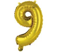 Amscan ballon en feuille Numéro 9 35 cm Or