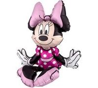 Ballon Aluminium Minnie Mouse Assise 38 X 45 Cm Rose