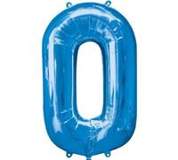 Amscan Ballon Mylar Bleu Chiffre 0 - Taille Unique Bleu