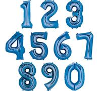 Amscan Ballon Mylar Bleu Chiffre 6 - Taille Unique