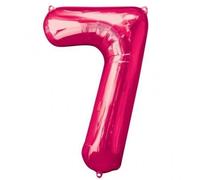 Amscan Ballon Mylar Rose Chiffre 7 - Taille Unique Rose