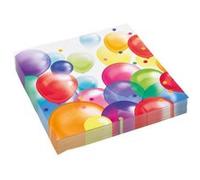 Amscan Ballons 20 pièces Napkins 30 cm Multicolore, Multicolore G
