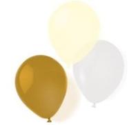 Amscan ballons 25,4 cm en latex or/jaune/blanc 8 pièces Geel