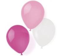 Amscan ballons 25,4 cm latex rose/blanc 8 pièces Roze G