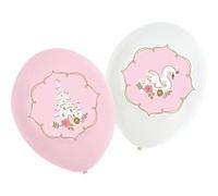 Amscan ballons blanc/rose 27,5 cm 6 pièces Roze