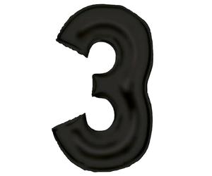 Amscan Ballons en aluminium * Noir satiné * Chiffre 0 à 9 pour décoration d'anniversaire et de fête | 86 cm de haut | Ballons de décoration pour anniversaire d'enfant Ballon Ballon de décoration pour