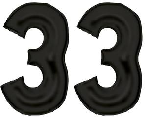 Amscan Ballons en aluminium * Noir satiné * Chiffre 0 à 9 pour décoration d'anniversaire et de fête | 86 cm de haut | Ballons de décoration pour anniversaire d'enfant Ballon Ballon de décoration pour