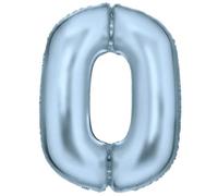 Amscan Ballons en aluminium * PASTELL BLEU SEIDENMATT * Chiffre 0 à 9 comme décoration pour anniversaire et fête | 86 cm |