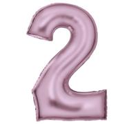 Amscan Ballons en aluminium XXL * PASTELL PINK SEIDENMATT * Chiffre 0 à 9 comme décoration pour anniversaire et fête