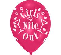 Amscan - Ballons "Girls Night Out", latex pack de 6 SG30199 (taille unique) (Rouge/Blanc)