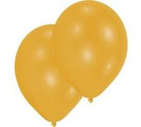 Amscan - Ballons en latex 9904909 - Doré métallisé - Lot de 10