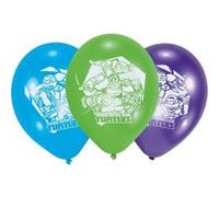 Amscan ballons Ninja Turtles 23 cm 6 pièces vert / bleu violets