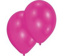 amscan 9904933 25 Ballons en Latex Magenta métallisé