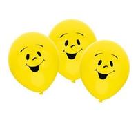 Amscan ballons Sunny 22,8 cm latex jaune 6 pièces Geel G