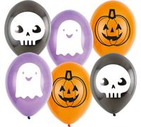 Amscan Balloon Ghost Halloween Friends 23 Cm Latex Violet 6 pièces