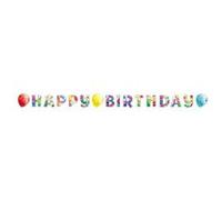 Amscan Bannière Happy Birthday Ballons 174 x 13 cm papier Multicolor