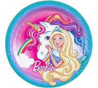 amscan Barbie Dreamtopia Lot de 8 assiettes en carton 23 cm