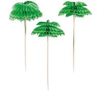 Amscan bâtonnets cocktail palmier 10,1 cm Groen
